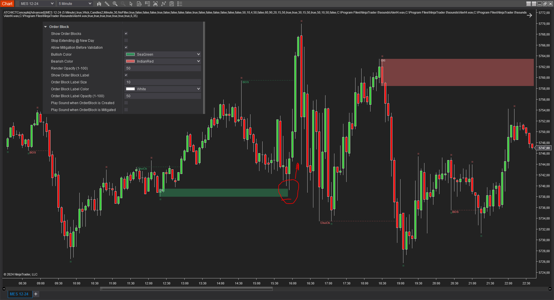 Bullish Order Block example