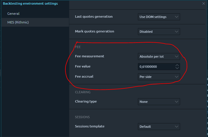 how to seelct backtest settings