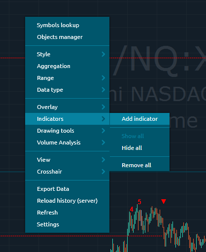 add indicator to quantower